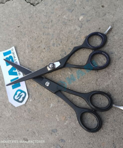 Set of barber hair cutting scissors