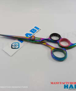 Barber scissors ergonomic design