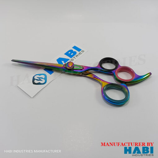 Barber scissors ergonomic design