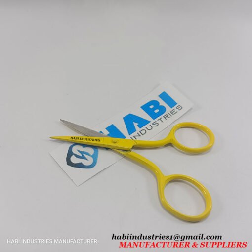 Yellow Color Coated Embroidery Scissors