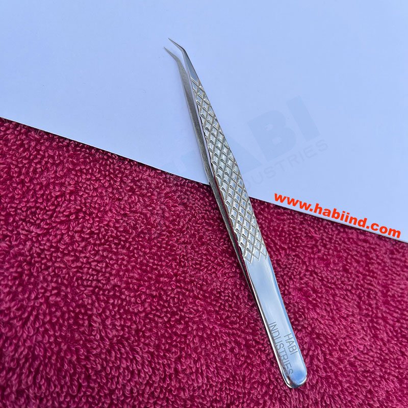 Polish-eyelash-tweezers-suppliers chrome eyelash extension tweezers