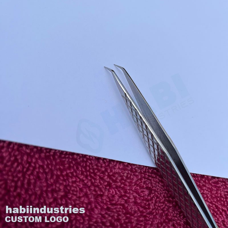 Professional-Lashes-Tweezers L shape tip lashes tweezers