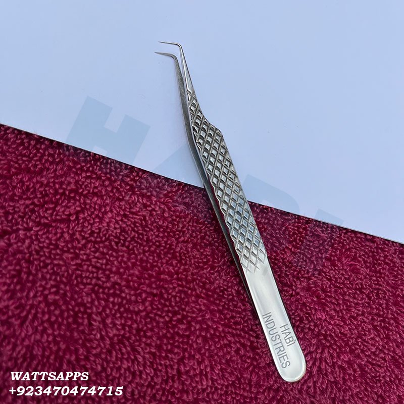 Custom Tweezers Manufacturer Precision Pointed Anti-Slip Eyelash Tweezers