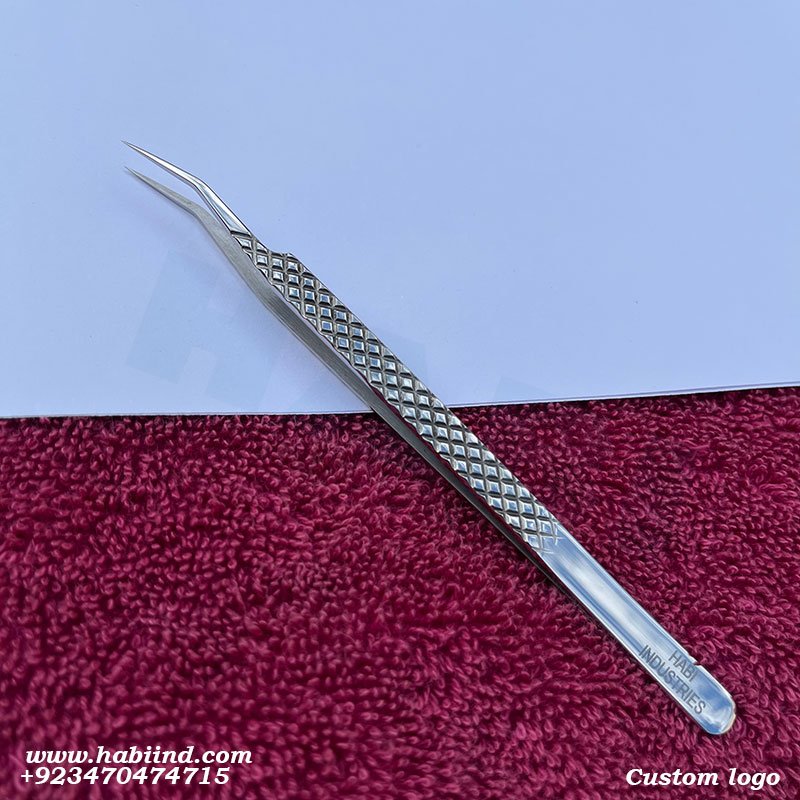 Custom Color Lashes Tweezers Manufacturer professional curved eyelash tweezers for lash extensions