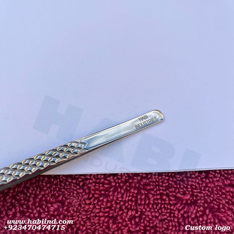 Professional Diamond Grip Eyebro tweezers Custom logo Polish Eyelash Tweezers Wholesaler