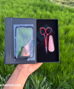 Red Color Embroidery Scissors with packaging