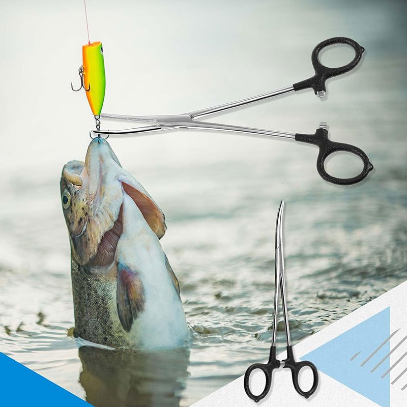 Stainless Steel Locking Clamps Hook Remover Tools custom fishing forceps suppliers