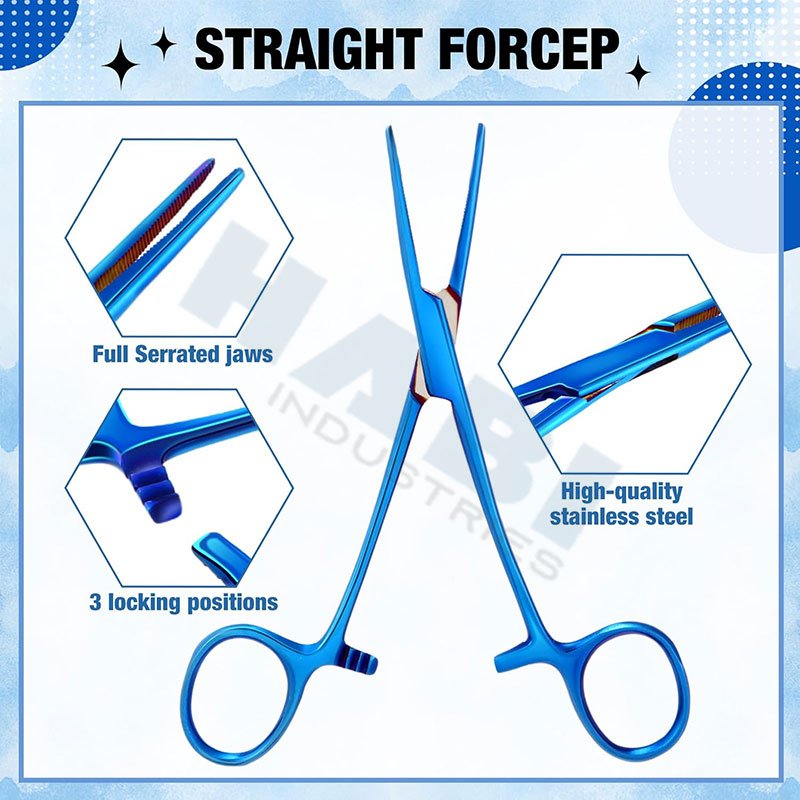 Straight tip Surgery Forceps Manufacturer Grooming Care Fishing DIY Crafting