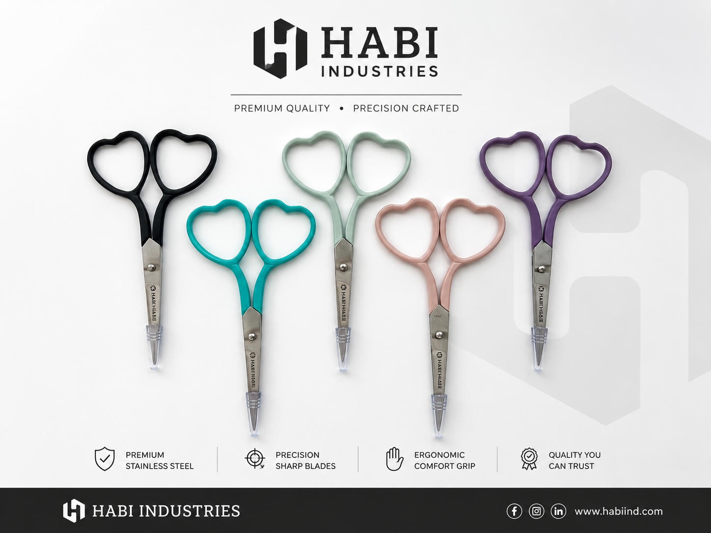 Beautiful Color Heart Scissors Manufacturer Embroidery scissors manufacturer