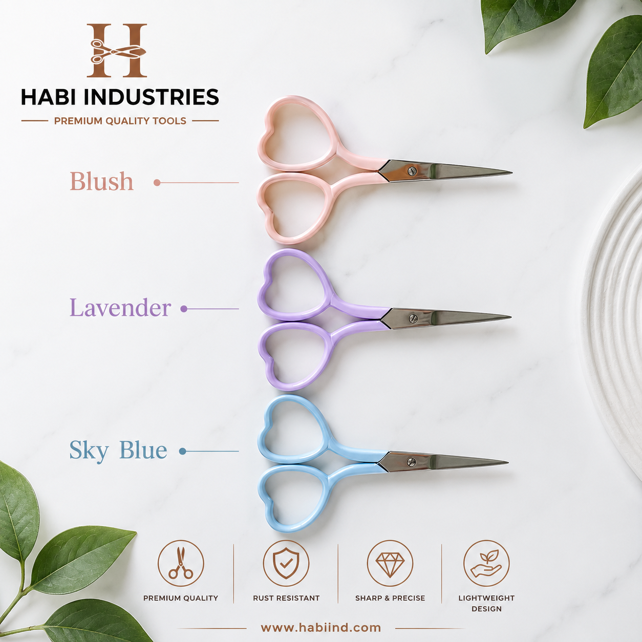 Blush Color Heart Fabric Scissors Supplier custom packaging embroidery scissors