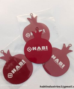 pomegranate shape steel label