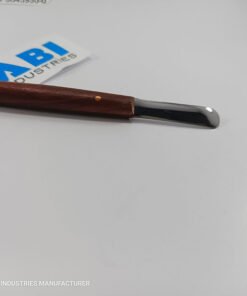 Stainless steel dental wax carving knife with wooden handle