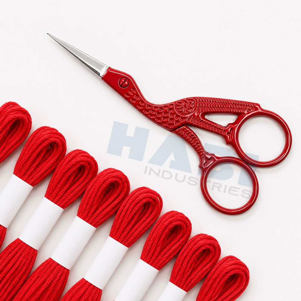 Embroidery Sewing Thread Cutting Scissors Stork embroidery scissors stainless steel sharp pointed blades