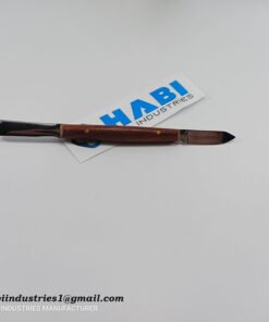 Dental wax knife with wooden handle stainless steel blade