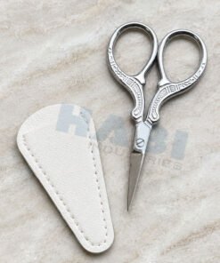 stainless steel embroidery scissors with protective case sharp pointed blades