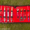 Custom embroidery knitting kit supplier sewing scissors set with zippered storage case