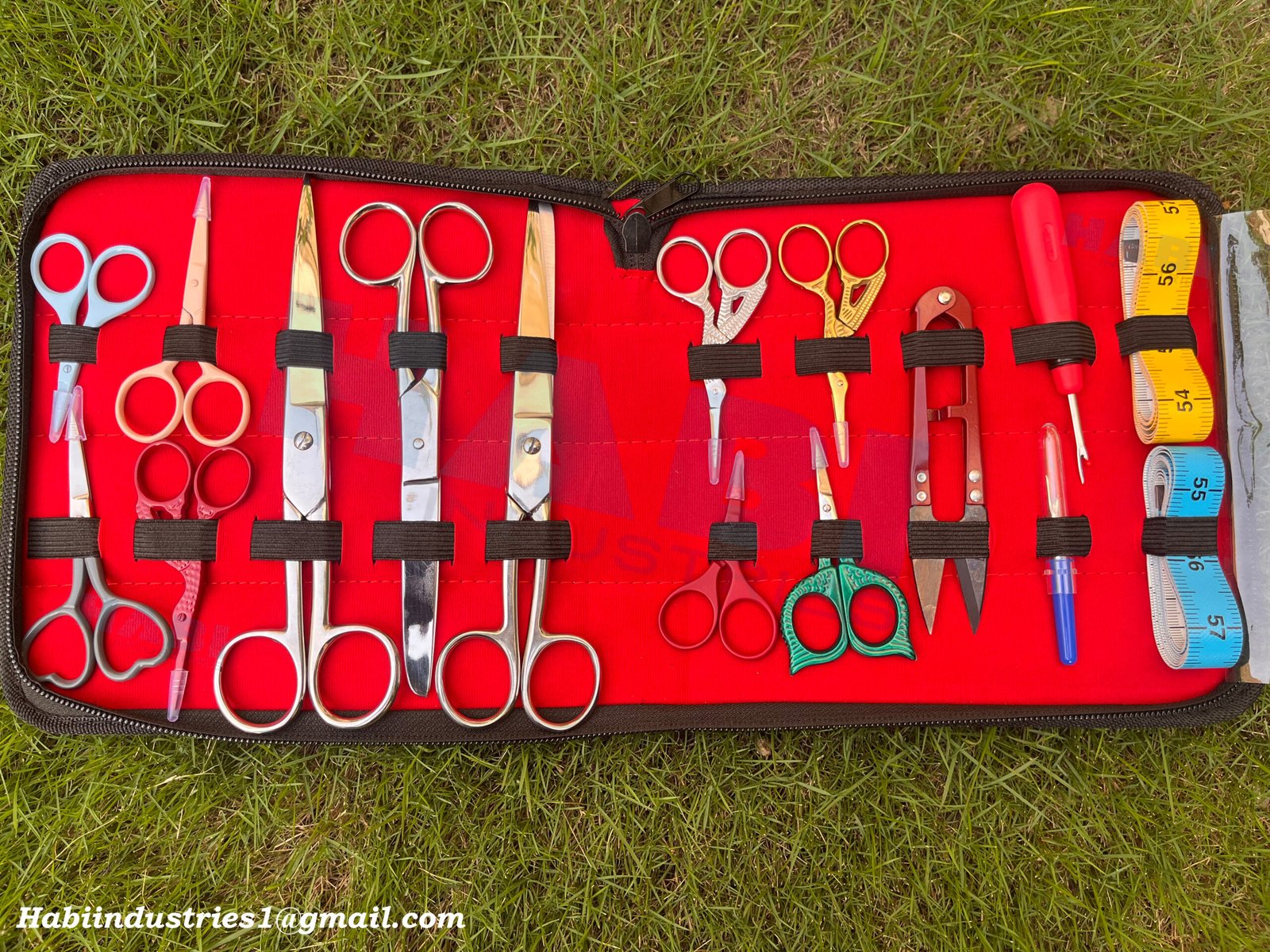 Custom Embroidery Knitting Kit Supplier Custom embroidery knitting kit supplier sewing scissors set with zippered storage case