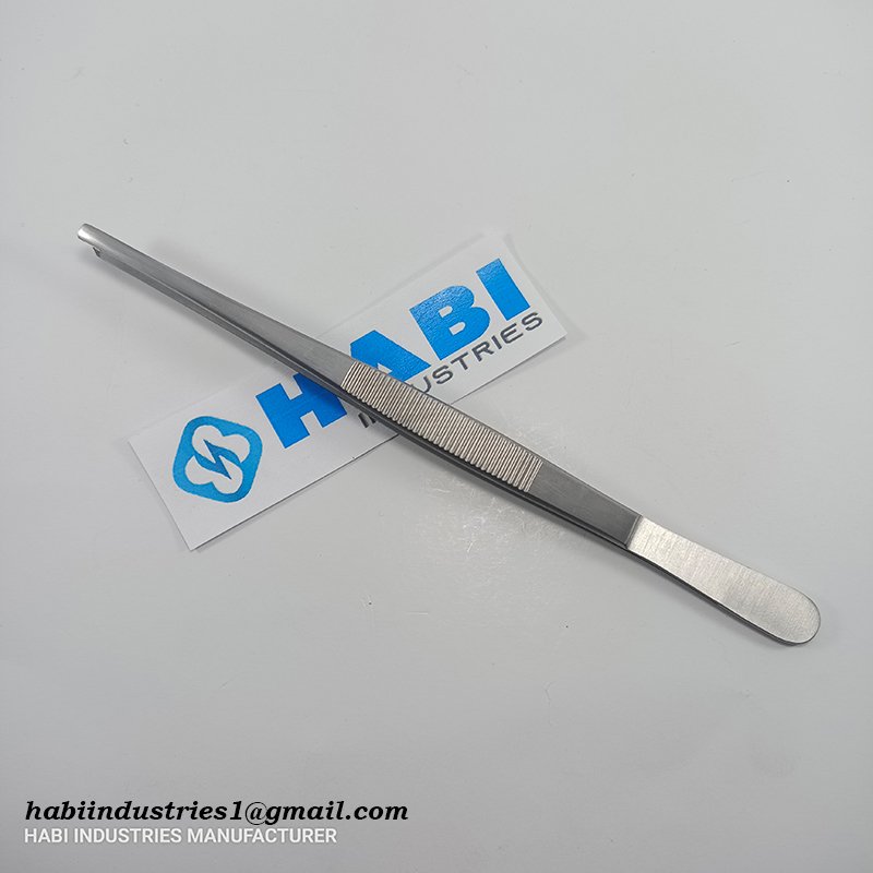 Stainless Steel Toothed Tissue Forceps Stainless steel tissue forceps by habi industries
