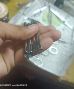 Stainless steel piercing needle receiving tubes with round and angled openings