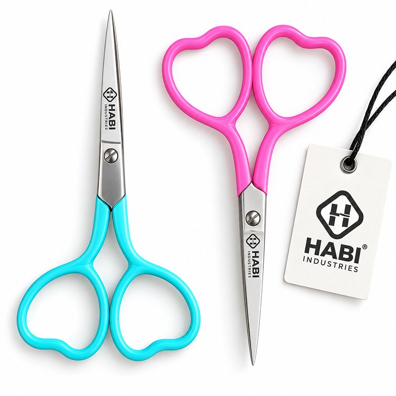 Colorful Heart Embroidery Scissors - Habi Industries Colorful heart embroidery scissors by Habi Industries